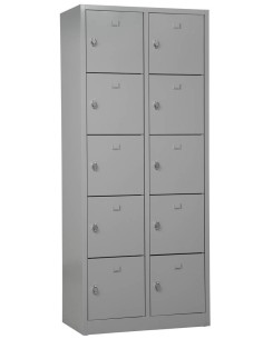 Wolfstahl Schliessfachschrank Stahl 10 Schliessfächer Drehriegelverschluss 80 x 45 x 190 cm 2
