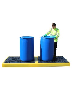 Flachprofil-Auffangboden für 4 Inline-Fässer 300L 2