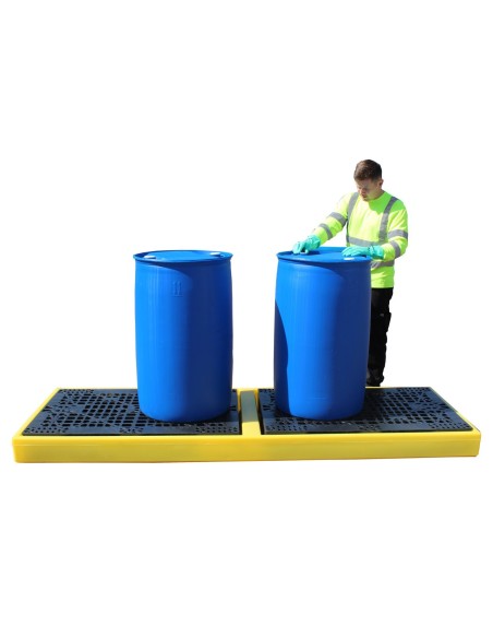 Flachprofil-Auffangboden für 4 Inline-Fässer 300L