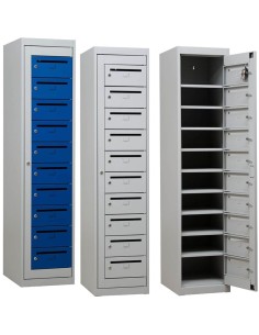 Wolfstahl Schliessfachschrank Verteilerschrank Stahl 10 Schliessfächer Zylinderschloss 40 x 50 x 180 cm