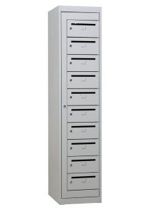 Wolfstahl Schliessfachschrank Verteilerschrank Stahl 10 Schliessfächer Zylinderschloss 40 x 50 x 180 cm 2