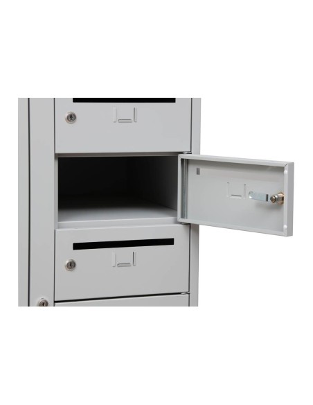 Wolfstahl Schliessfachschrank Verteilerschrank Stahl 10 Schliessfächer Zylinderschloss 40 x 50 x 180 cm