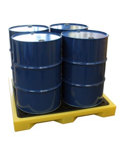 Flachprofil-Auffangboden für 4 Fässer 75L