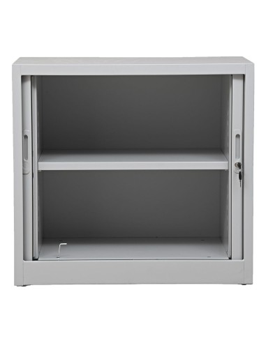 Wolfstahl Rolladenschrank Stahl 1 Fachböden Zylinderschloss 80 x 46 x 75 cm lichtgrau - schwarz