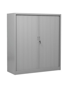 Wolfstahl Rolladenschrank Stahl 2 Fachböden Zylinderschloss 120 x 46 x 135 cm lichtgrau - schwarz 2