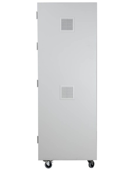 Wolfstahl PC-Schrank stahl, abschliessbar, 68x60x170cm lichtgrau - verkehrsweiss