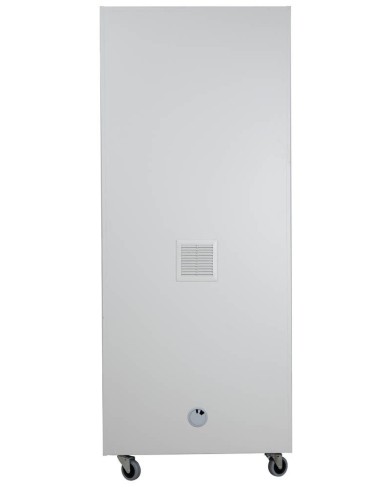 Wolfstahl PC-Schrank stahl, abschliessbar, 68x60x170cm lichtgrau - verkehrsweiss