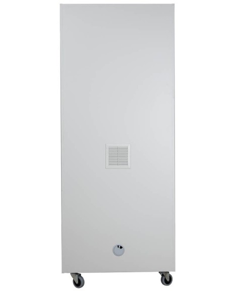 Wolfstahl PC-Schrank stahl, abschliessbar, 68x60x170cm lichtgrau - verkehrsweiss