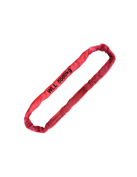 Rundschlingen Einfachmantel – 5000kg Tragkraft – rot – 1 bis 6 meter