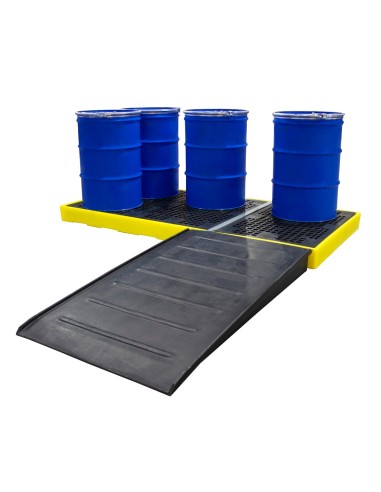 Flachprofil-Auffangboden für 6 Fässer 340L