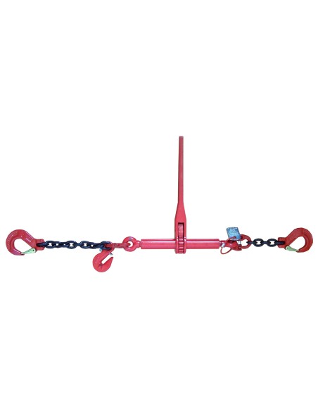 Zurrkette 10 mm – 1-teilig – LC 6300 daN – Güteklasse 8 – mit Ratschenlastspanner & Sicherungshaken
