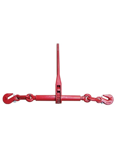 Zurrkette 13 mm – 2-teilig – LC 10'000 daN – Güteklasse 8 – mit Ratschenlastspanner & Sicherungshaken