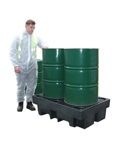 Recycling-Auffangpalette für 2 Fässer 240L