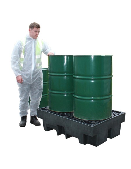 Recycling-Auffangpalette für 2 Fässer 240L