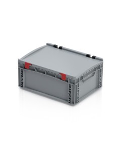 Eurobehälter  - Stapelbehälter mit Deckel Handgriffe geschlossen 2