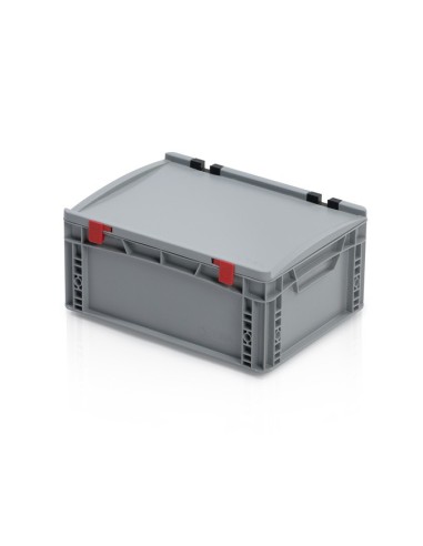 Eurobehälter  - Stapelbehälter mit Deckel Handgriffe geschlossen
