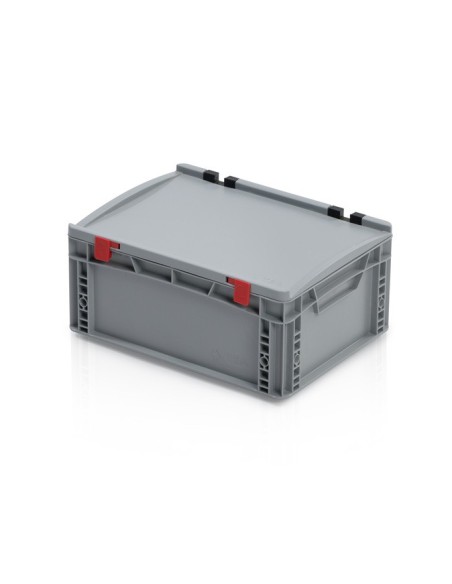Eurobehälter  - Stapelbehälter mit Deckel Handgriffe geschlossen