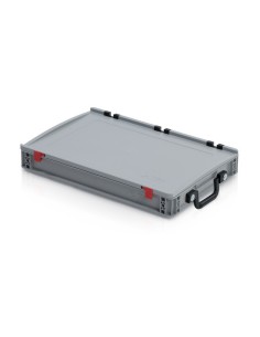 Eurobehälter mit Deckel mit 1 Koffergriff an der kurzen Seite 2