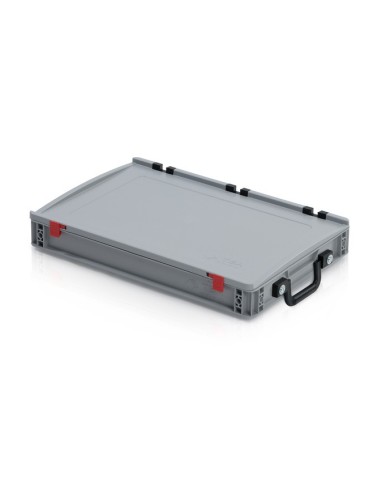 Eurobehälter mit Deckel mit 1 Koffergriff an der kurzen Seite