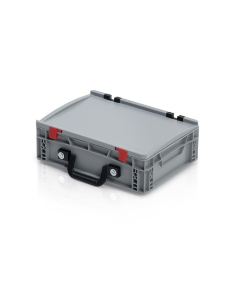 Eurobehälter mit Deckel mit 2 Koffergriffe an der langen Seite