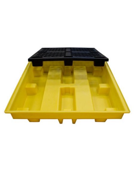 Flachprofil-Auffangpalette für 4 Fässer 230L