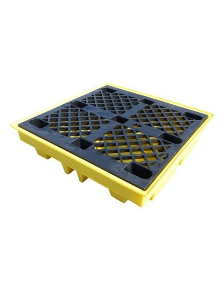 Flachprofil-Auffangpalette für 4 Fässer 230L