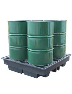 Flachprofil-Recycling-Auffangpalette für 4 Fässer 230L