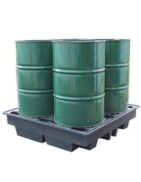 Flachprofil-Recycling-Auffangpalette für 4 Fässer 230L