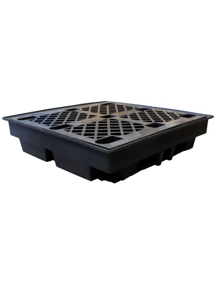 Flachprofil-Recycling-Auffangpalette für 4 Fässer 230L