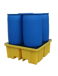 Große Auffangpalette für 4 Fässer 440L