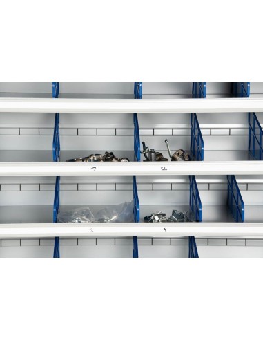 Wolfstahl Sichtlagerschrank (Magazinschrank) lichtgrau 100 x 30 x 198 cm