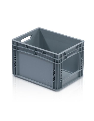 Sichtlagerkasten im Eurobehälter Format mit offene handgriffe