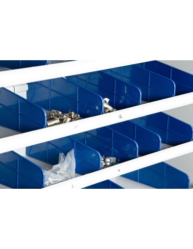 Wolfstahl Sichtlagerschrank (Magazinschrank) lichtgrau 100 x 30 x 198 cm