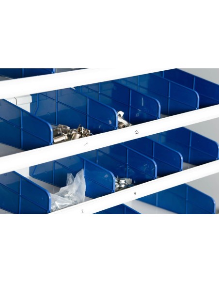 Wolfstahl Sichtlagerschrank (Magazinschrank) lichtgrau 100 x 30 x 198 cm