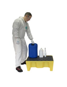 70-Liter-Auffangwanne auf Beinen mit Gitterrost