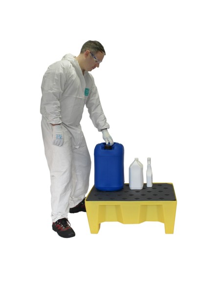 70-Liter-Auffangwanne auf Beinen mit Gitterrost