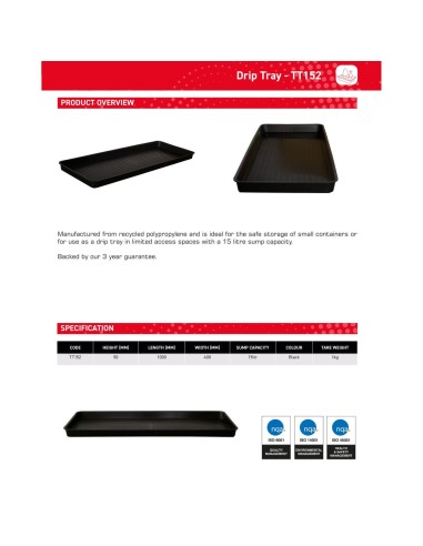 15-Liter-Flachprofil-Auffangwanne