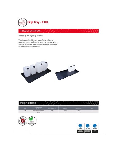 28-Liter-Flachprofil-Auffangwanne