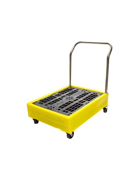 Polywagen mit Griff, abnehmbarem Gitter, für 4x25L Fässer