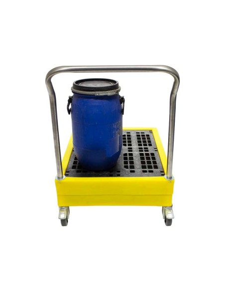 Polywagen mit Griff, abnehmbarem Gitter, für 4x25L Fässer