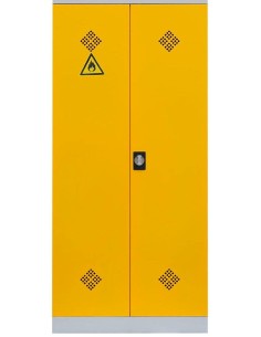 Wolfstahl Chemikalienschrank Gefahrstoffschrank Stahl Fachböden mit Lochblechabdeckung 92 x 42 x 195 cm 2
