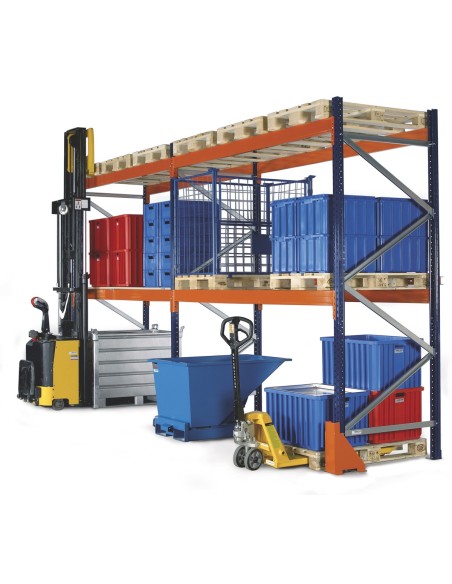 PALETTENREGAL ANBAUELEMENT 3m hoch - 2.7m breit - 110cm tief 9 Palettenplätze