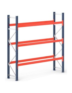 PALETTENREGAL GRUNDELEMENT 4.5m hoch - 2.7m breit - 110cm tief 12 Palettenplätze