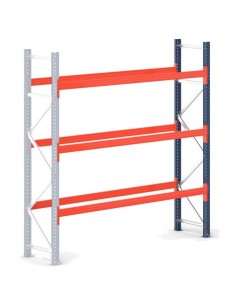 PALETTENREGAL ANBAUELEMENT 4.5m hoch - 2.7m breit - 110cm tief 12 Palettenplätze