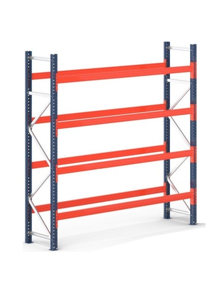 PALETTENREGAL GRUNDELEMENT 6m hoch - 2.7m breit - 110cm tief 15 Palettenplätze