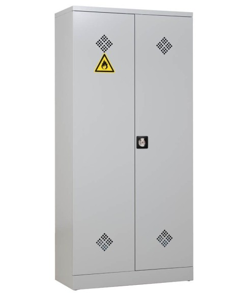 Wolfstahl Chemikalienschrank Gefahrstoffschrank Stahl lichtgrau 92 x 42 x 195 cm