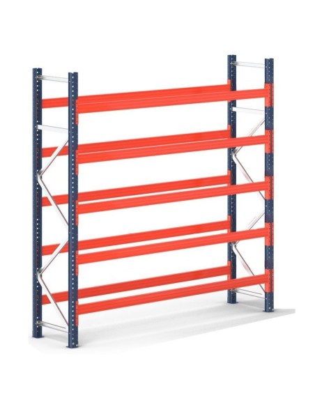 PALETTENREGAL GRUNDELEMENT 7.5m hoch - 2.7m breit - 110cm tief 18 Palettenplätze