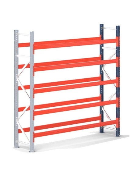 PALETTENREGAL ANBAUELEMENT 7.5m hoch - 2.7m breit - 110cm tief 18 Palettenplätze