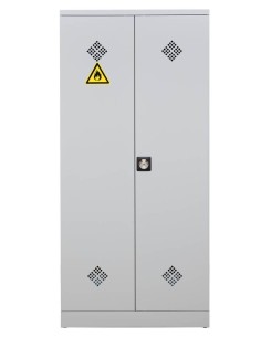 Wolfstahl Chemikalienschrank Gefahrstoffschrank Stahl lichtgrau 92 x 42 x 195 cm 2