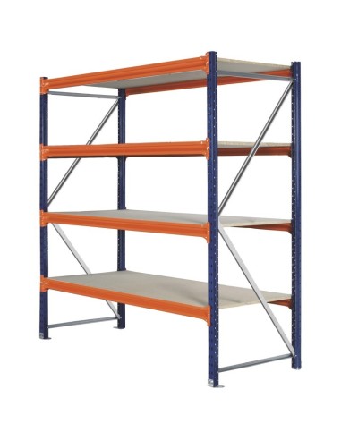 LAGERREGAL GRUNDELEMENT 2m hoch - 1.8m breit - 80cm tief - 4 Ebene